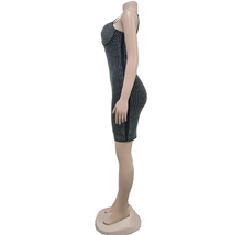 Load image into Gallery viewer, Mesh Hot Drill Sling Mini Dress
