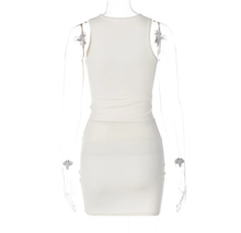 Load image into Gallery viewer, Solid Color Hollow Out Sleeveless Two Piece Skirt Set

