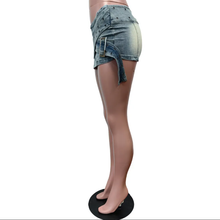 Load image into Gallery viewer, Fashion Slim Belted Denim Skirt
