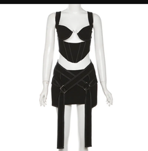 Load image into Gallery viewer, Solid Patchwork Vest And Skirt Slim 2 Piece Set
