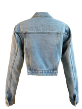 Load image into Gallery viewer, Irregular Side Cutout Short Denim Top
