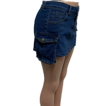 Load image into Gallery viewer, Fashion Multi-pocket Slim Denim Skirt

