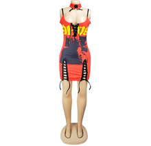 Load image into Gallery viewer, Sexy printed Bandage Mini Dress
