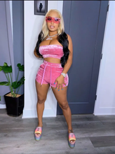Load image into Gallery viewer, Sexy Velvet Tube Top And Shorts 2 Piece Sets
