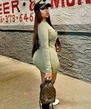 Load image into Gallery viewer, Casual Print Long Sleeve Mini Dress
