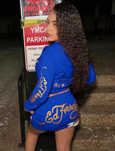 Load image into Gallery viewer, Print Long Sleeve Hooded And Skirts 2 Piece Set
