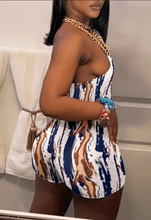 Load image into Gallery viewer, Single Shoudler Sleeveless Print Romper
