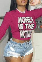 Load image into Gallery viewer, Letter Print Long Sleeve Casual Tops
