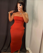 Load image into Gallery viewer, Fashion Solid Color Tube Top Long Dress

