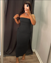 Load image into Gallery viewer, Fashion Solid Color Tube Top Long Dress
