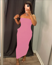 Load image into Gallery viewer, Fashion Solid Color Tube Top Long Dress

