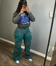 Load image into Gallery viewer, Tie-Dye High Waisted Straight Leg Jeans

