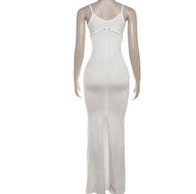 Load image into Gallery viewer, Sexy Sling Hollow Out Solid Maxi Dress
