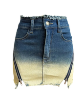 Load image into Gallery viewer, Vintage Sexy Zipper Denim Skirt
