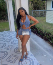 Load image into Gallery viewer, Casual Stripe Tank Top Shorts 2 Piece Set

