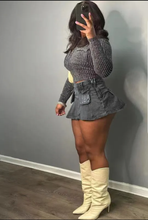 Load image into Gallery viewer, Fashion Denim Pocket Skirts
