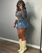 Load image into Gallery viewer, Fashion Denim Pocket Skirts
