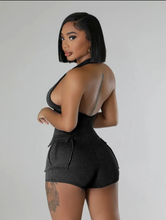 Load image into Gallery viewer, Halter Backless Slim Romper
