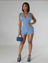 Load image into Gallery viewer, Halter Backless Slim Romper
