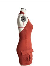 Load image into Gallery viewer, Halter Backless Slim Romper

