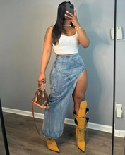 Load image into Gallery viewer, Sexy High Split Denim Skirt
