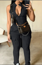 Load image into Gallery viewer, Casual Sleeveless Zipper Two Piece Pants Set
