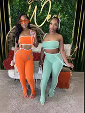 Load image into Gallery viewer, Sexy Wrap Top Back Pants Two-piece Set
