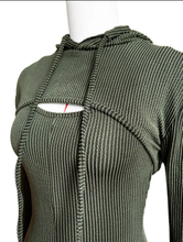 Load image into Gallery viewer, Long Sleeve Hooded Sling Vest 3 Piece Short Set
