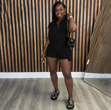 Load image into Gallery viewer, Solid Color Pockets Shorts Casual Two Piece Set
