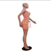 Load image into Gallery viewer, Solid Color Bodysuit Sport Two Piece Skirt Set
