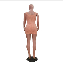 Load image into Gallery viewer, Solid Color Bodysuit Sport Two Piece Skirt Set
