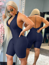 Load image into Gallery viewer, Sexy Sleeveless Backless Halter Romper
