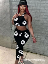 Load image into Gallery viewer, Floral Print Fashion Tank Top Pants Set
