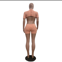 Load image into Gallery viewer, Solid Color Casual Short Sleeve Slim Romper
