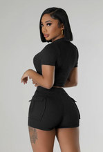 Load image into Gallery viewer, Fashion Two-way Zipper Casual Two Piece Short Set
