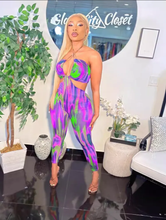 Load image into Gallery viewer, Sexy Abstract Print Backless Jumpsuit
