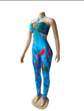 Load image into Gallery viewer, Sexy Abstract Print Backless Jumpsuit
