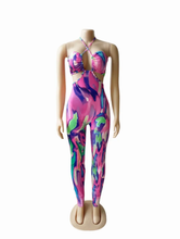 Load image into Gallery viewer, Sexy Abstract Print Backless Jumpsuit
