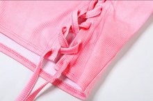Load image into Gallery viewer, Drawstring Pleated Slim Two Piece Skirt Set
