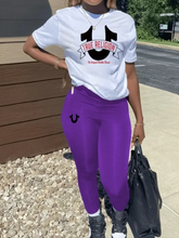 Load image into Gallery viewer, Plus Size Casual Print Short Sleeve Pants 2 Piece Set
