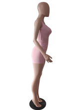 Load image into Gallery viewer, Solid Color Sling Tank Tops Two Piece Shorts Set
