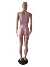 Load image into Gallery viewer, Solid Color Sling Tank Tops Two Piece Shorts Set
