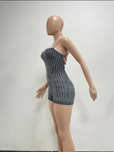 Load image into Gallery viewer, Backless Tie Up Knits Slim Romper
