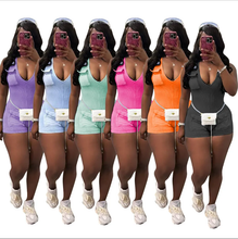 Load image into Gallery viewer, Casual V Neck Sleeveless Romper
