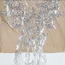 Load image into Gallery viewer, Sequin See Through Tassel Mini Dress
