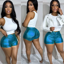 Load image into Gallery viewer, Metallic Candy Color Fashion Shorts
