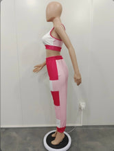 Load image into Gallery viewer, Casual Contrast Color Sleeveless Two Piece Pants Set
