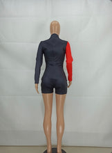 Load image into Gallery viewer, Fashion Printed Long Sleeve Slim Romper

