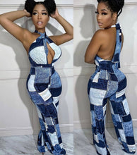 Load image into Gallery viewer, Halter Backless Sexy Print Jumpsuit
