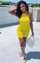 Load image into Gallery viewer, Solid Halter Backless Romper

